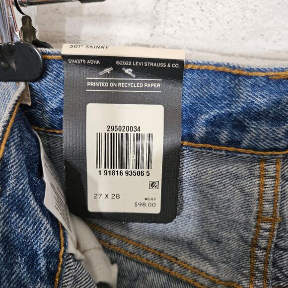 Levi's 501 Skinny Button Fly Jeans - Picture 10 of 10